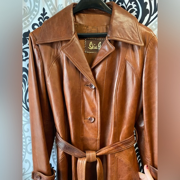 Napa y Ante Leather Trench Coat - Picture 2 of 9
